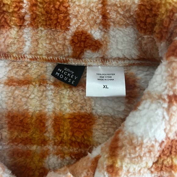 Orange Plaid Hidden Mickey Mouse Shacket - Picture 2 of 3
